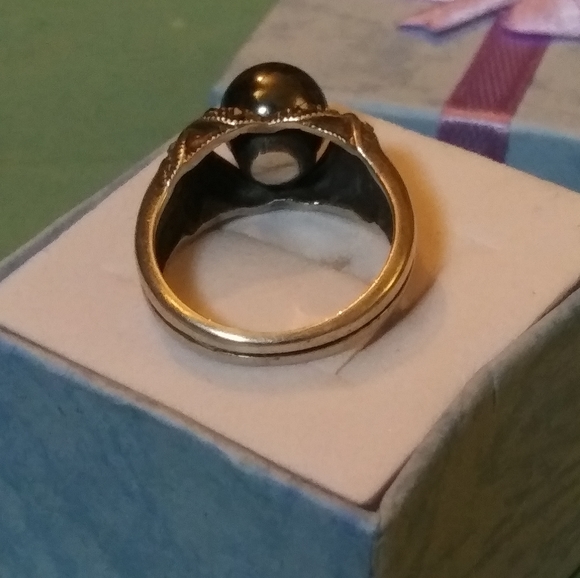 Sterling/925 AKOYA PEARL & MARCINITE Ring - Picture 6 of 7